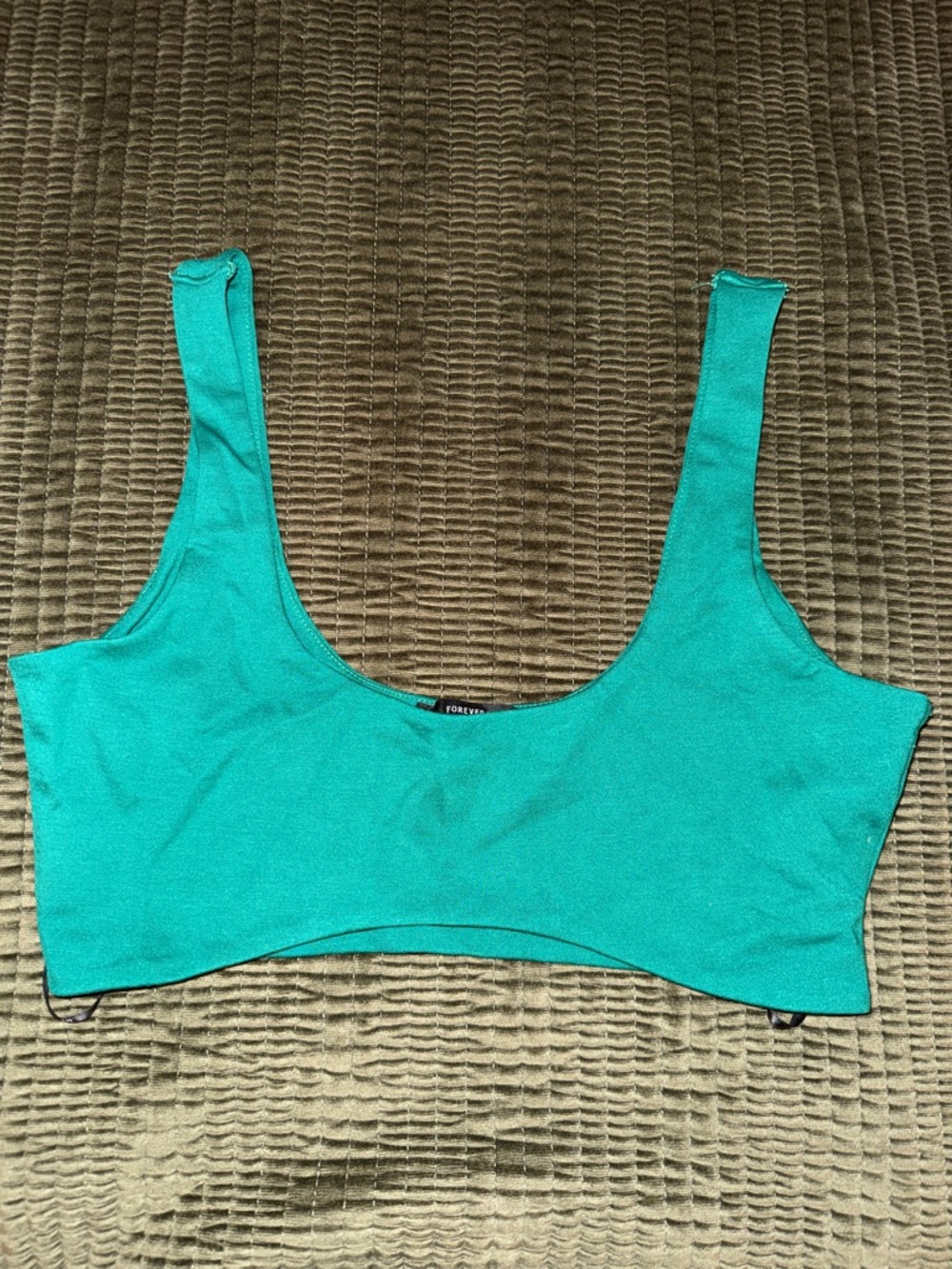 Forever 21 Teal Tank Crop Top